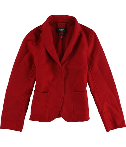Hidden-Snap Three Button Blazer Jacket