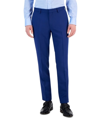 Wool Blend Straight Leg Slacks Dress Pants