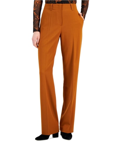 Solid Straight Leg Dress Pants