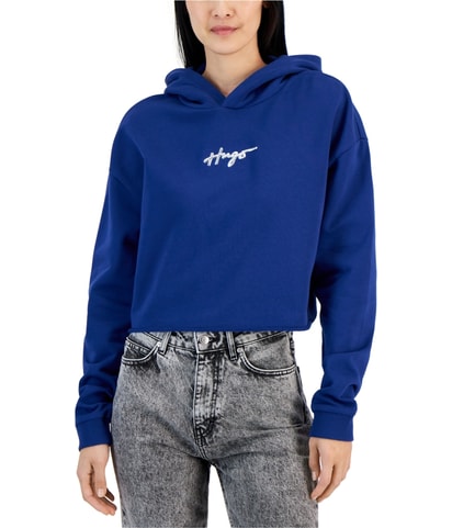 Logo Cropped Hoodie Sweatshirt