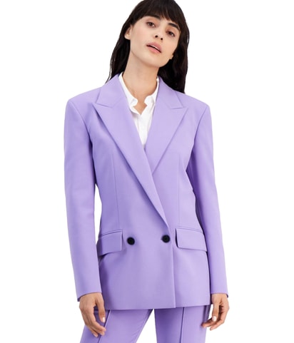 Azina Slim-Fit Double-Breasted Blazer Jacket