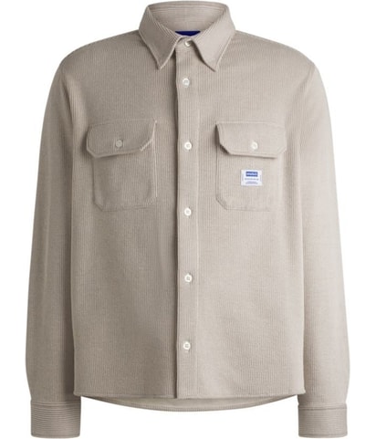 Waffle Knit Button Up Shirt