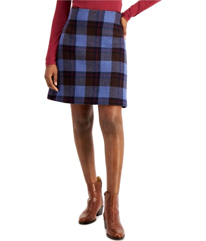 Plaid A-line Skirt