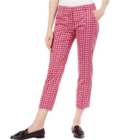 Cico Geometric Print Tapered Cropped Capri Casual Pants