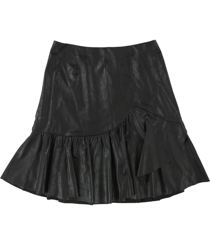 Faux Leather Skater Skirt