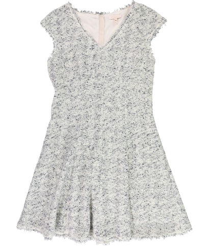 Speckled Tweed Fit & Flare Dress