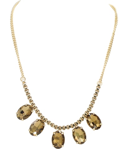 Big Rhinestones Chain Necklace