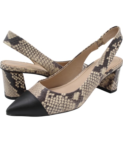 Low Block Sling Back Heels