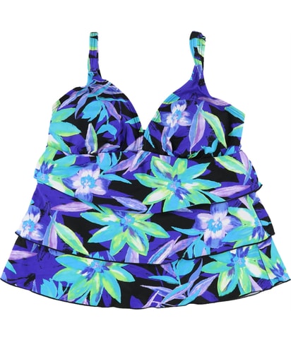 Tropical Print Tankini Swim Top