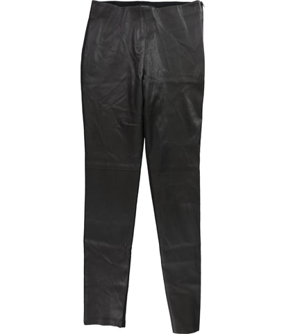 Vegan Leather Straight Leg Casual Pants