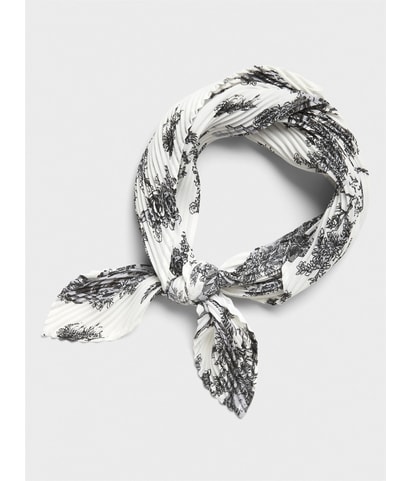 Toile Pleated Handkerchief Bandana