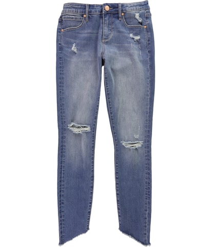 Step Hem Straight Leg Regular Cropped Jeans