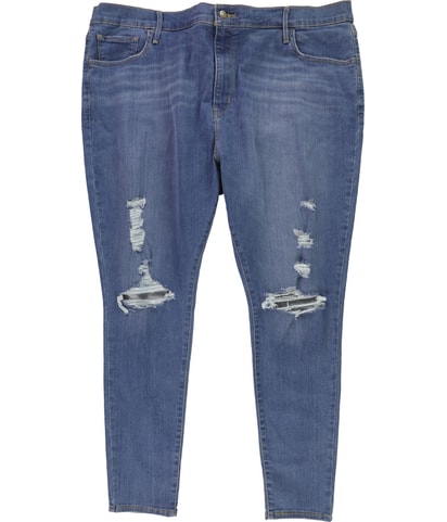 720 High Rise Distressed Tapered Skinny Jeans