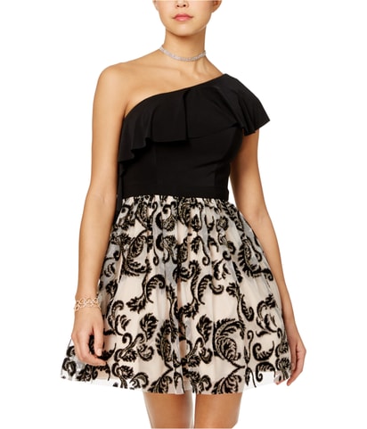 One-shoulder Fit & Flare A-line Dress