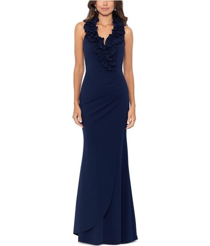 Ruffled Long Gown Dress