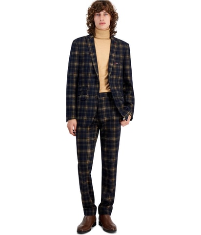 Plaid Two Button Blazer Jacket