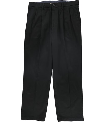 Signature Pleated Straight Leg Khakis Casual Pants