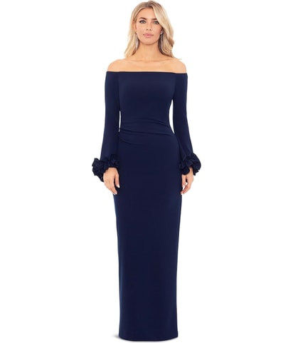 Ruffle Cuff Gown Dress