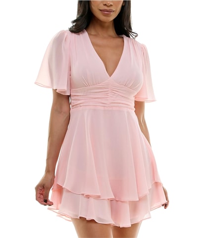 Ruched Waist Fit & Flare Dress