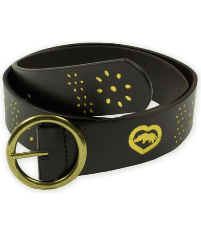 Wide Graphic Rhino Heart Belt