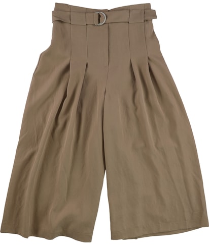 Belted Culottes Relaxed Casual Pants