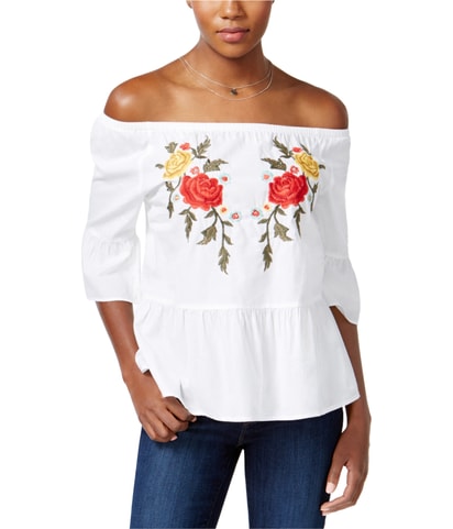 Embroidered Knit Blouse