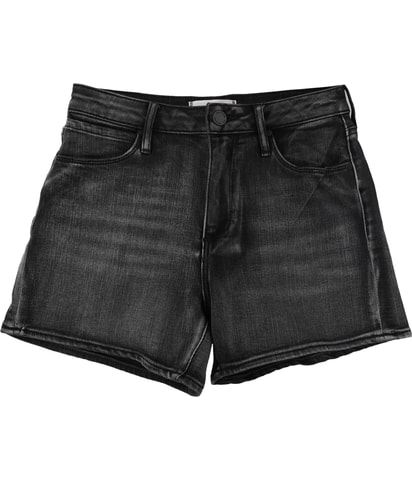Solid High-Rise Casual Denim Shorts