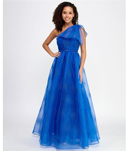 Glittered Evening One Shoulder Dress