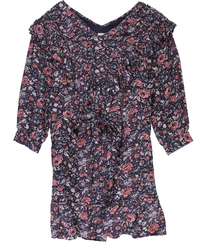 Floral Print Ruffled Dress