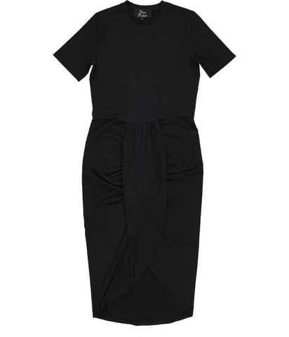 Solid Tulip Hem Midi Dress