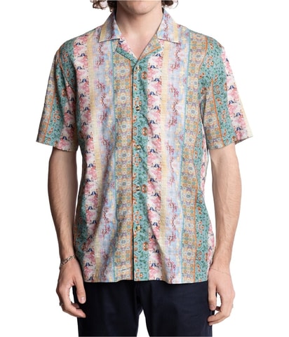 Multi-Pattern Floral Button Up Shirt