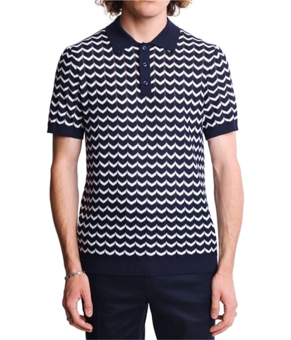 Chevron Pattern Polo Shirt