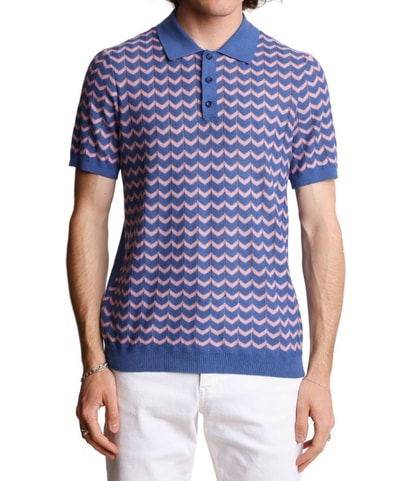 Chevron Pattern Polo Shirt