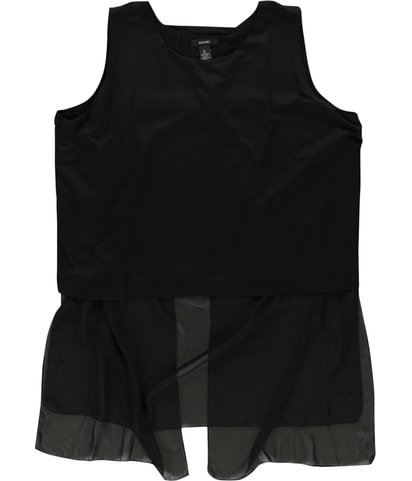 Contrast Overlay Knit Blouse