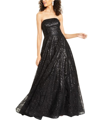 Sequined Strapless Prom Dress Dress