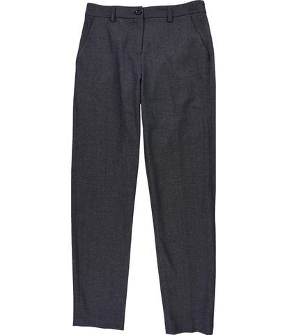 Solid Straight Leg Casual Pants
