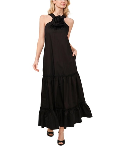 Solid Tiered Maxi Dress