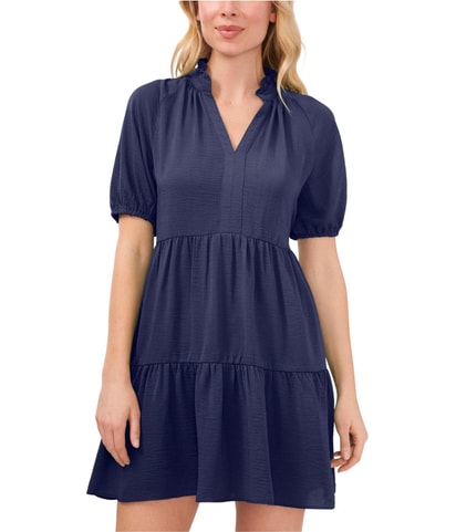 Short Sleeve Tiered Baby Doll Dress