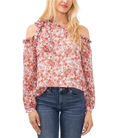 Floral Cold Shoulder Blouse