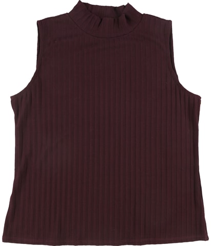 Ribbed Sleeveless Blouse Top