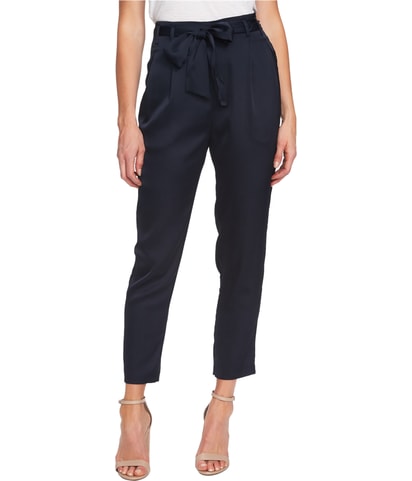 Satin Charmeuse Straight Leg Dress Pants