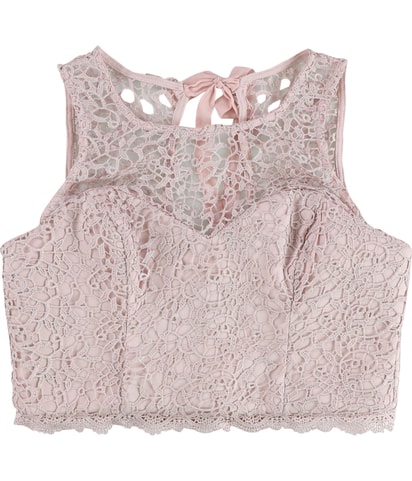 Metallic Lace Halter Top Shirt