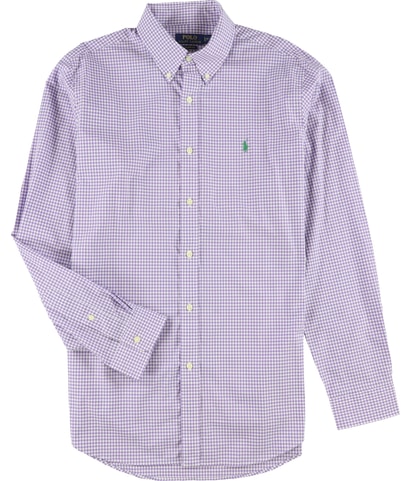 Gingham Stretch Poplin Button Up Shirt