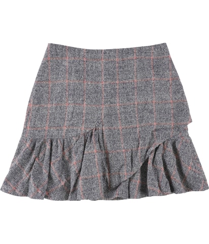 Plaid Ruffle Mini Skirt