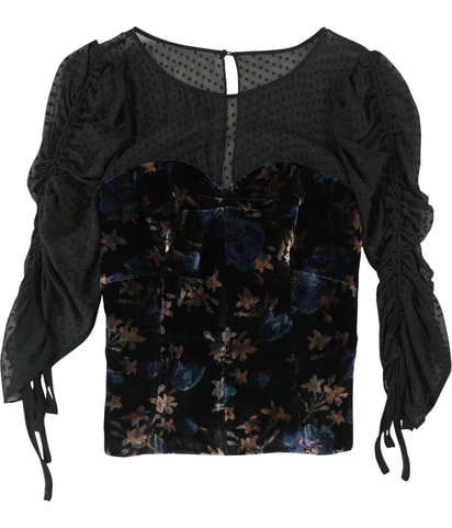 Velvet Illusion Bustier Blouse
