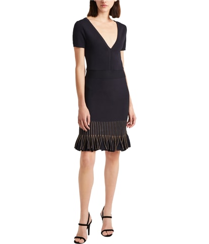 Beth Flared Hem Sweater Dress