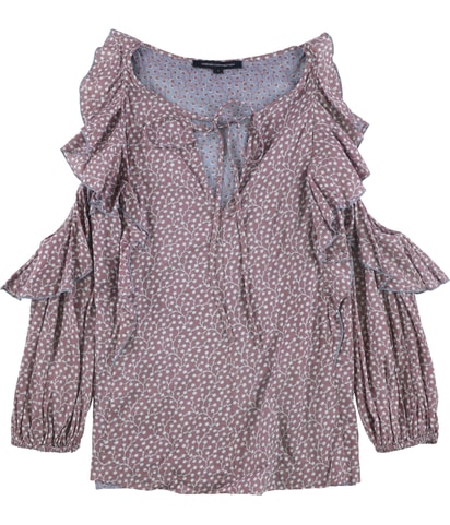 Tie-Front Ruffled Blouse