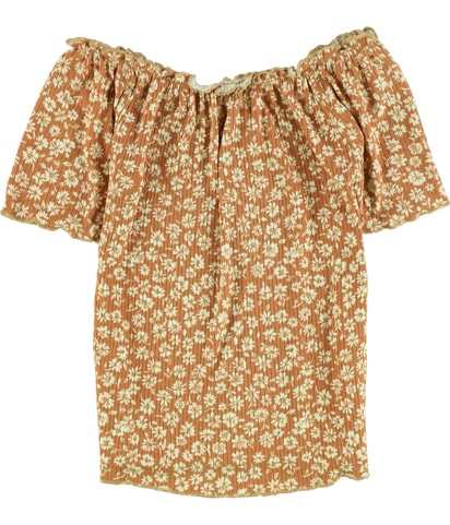 Ribbed Peasant Blouse