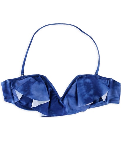 Ruffled V Bandeau Swim Top
