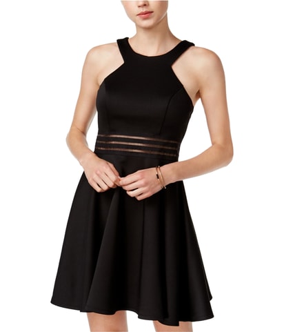 Illusion Mini Fit & Flare Dress